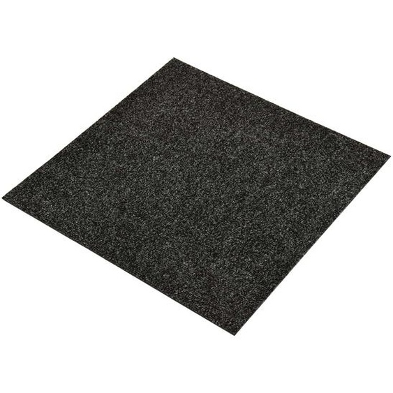 Tapis 20 pcs Noir 50 x 50 x 0,5 cm Bitume