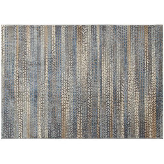 Tapis à motif graphique bleu, marron et gris 160 x 230 cm EPIS