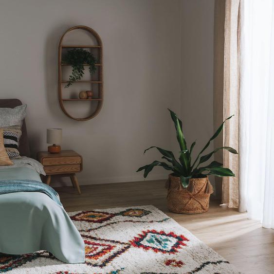 Tapis à poils longs Gobi Beige 80x150 cm - Tapis style Berbère