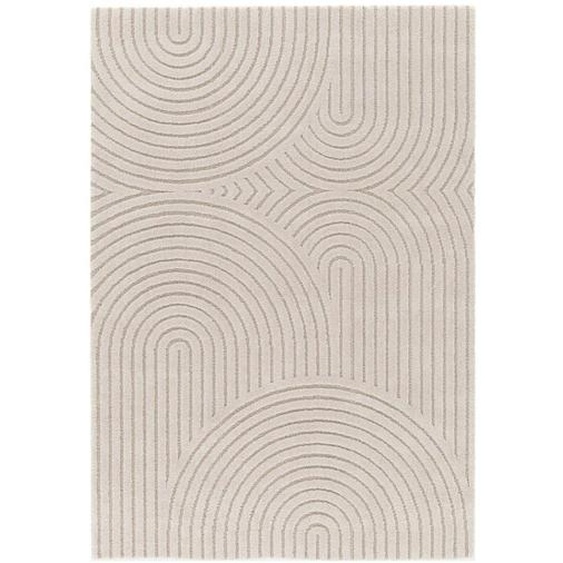 Tapis À Relief Doux Et Élégant Groove Beige Sable
