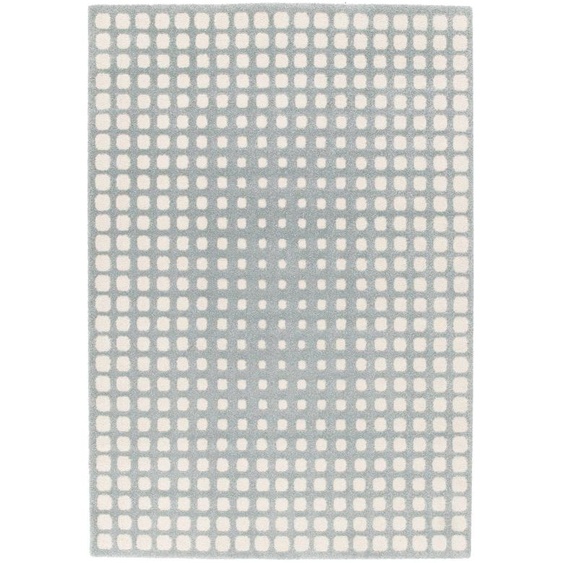 Tapis À Relief Doux Et Élégant Pixel Bleu Naturel