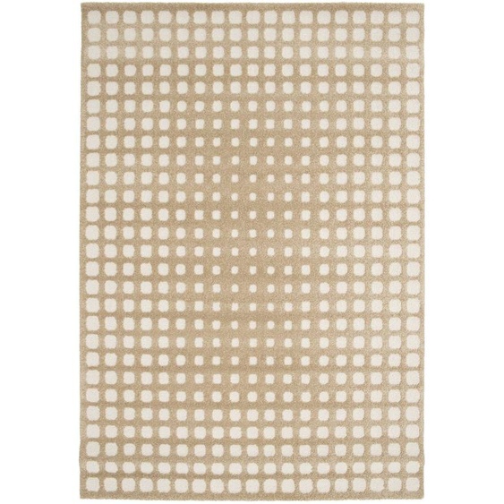 Tapis À Relief Doux Et Élégant Pixel Brun Naturel