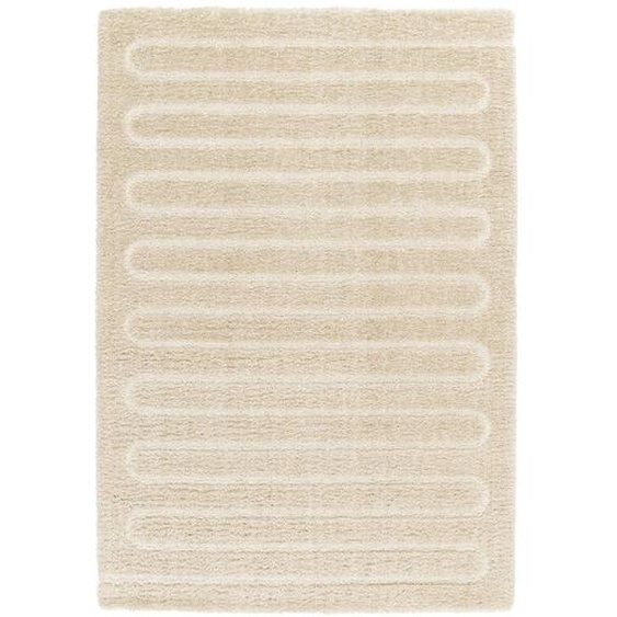 Tapis À Relief En Polyester Recyclé Eolya Beige Sable