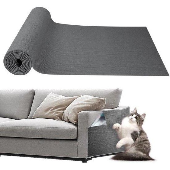 Tapis anti-griffures, 40 x 250 cm, gris foncé, protection murale à poser soi-même contre les griffures, pour griffoirs standard