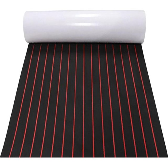 Tapis antidérapant, Matière : mousse EVA, Dimensions : 240 x 90 cm, Epaisseur : 6 mm, Poids brut : 2,2 kg, Motif : Rayé