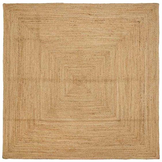 Tapis de zone Beige 200 x 200 cm Jute