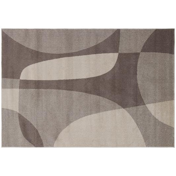 Tapis beige et gris avec motif graphique 160 x 230 cm ARID