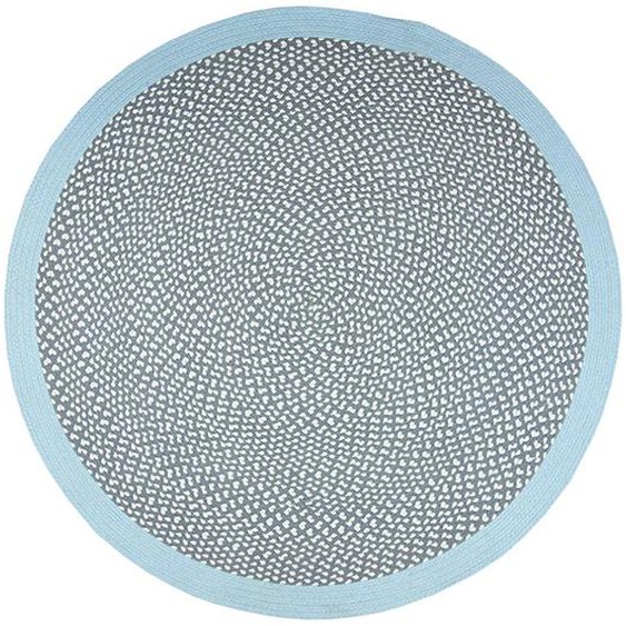 Tapis Chambre Enfant Coton Rond Brenda Bleu