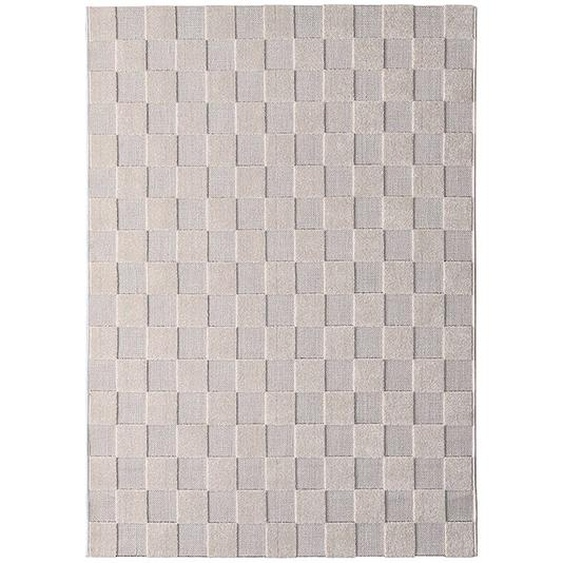 Tapis Contemporain Design Damier Damas Gris