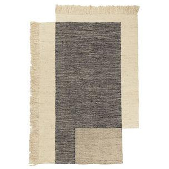Tapis Counter tissu noir / 140 x 200 cm - 100% laine tissée main - Ferm Living