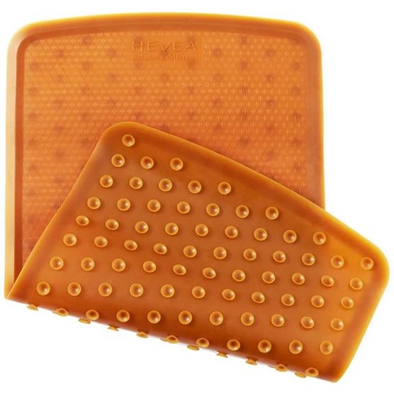 Tapis De Bain Antidérapant 55cm X 32cm En Caoutchouc Naturel Orange