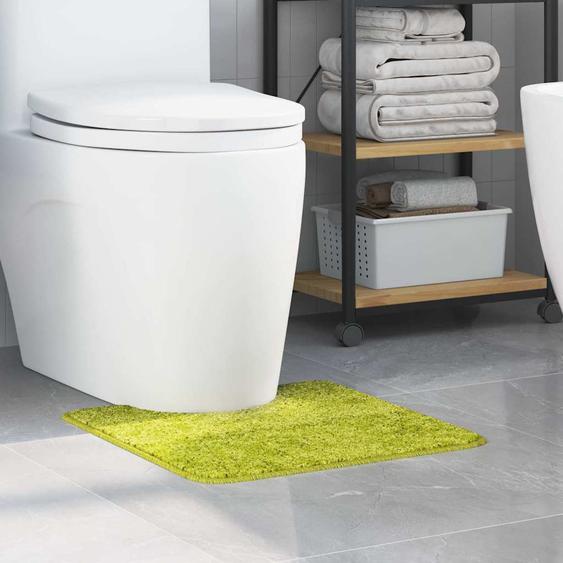 Tapis de bain antidérapant avec découpe pour toilette Vert