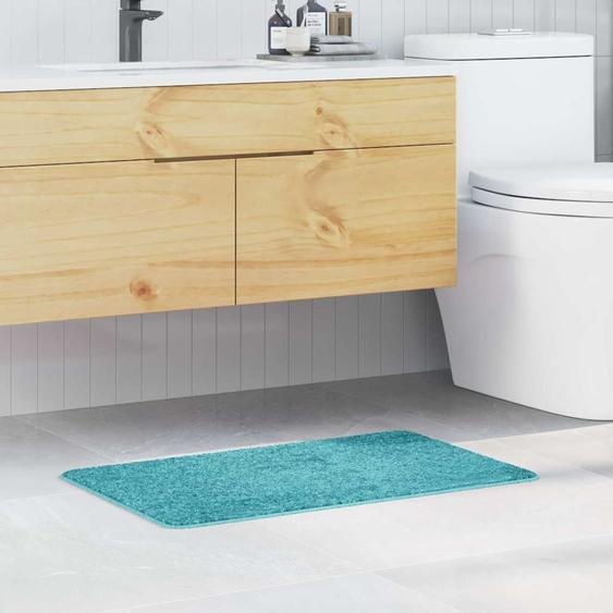 Tapis de bain antidérapant Turquoise 50 x 80 cm PP