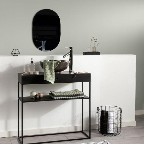 Tapis de Bain Bono Blanc & Noir 50x80 cm - Tapis pour salle de bain