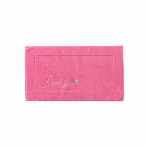 Tapis de bain bouclette de coton Eloges rose