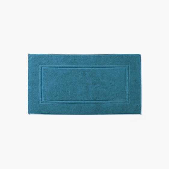 Tapis de bain coton Lola II bleu paon