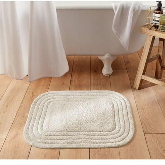Tapis de bain coton recyclé tufté, Romane