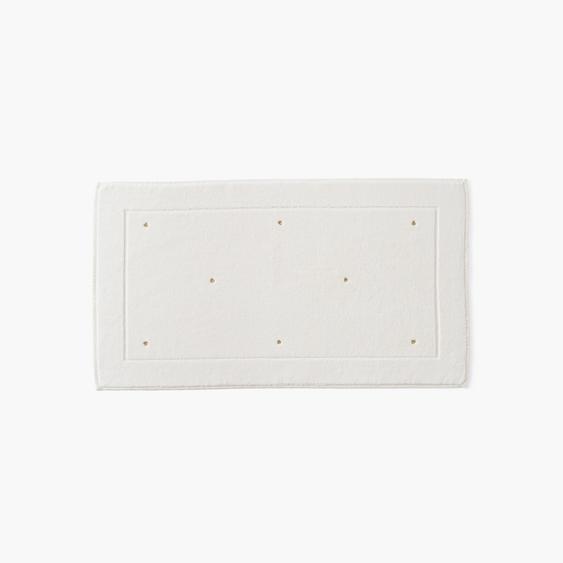 Tapis de bain coton Zéphire ivoire coeur