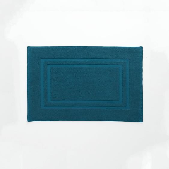 Tapis de bain éponge double liteau - Tapis De Bain : 70x120cm - Bleu - Colombine