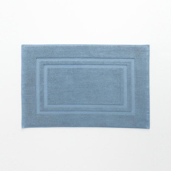 Tapis de bain éponge double liteau - Tapis De Bain : 70x120cm - Bleu - Colombine