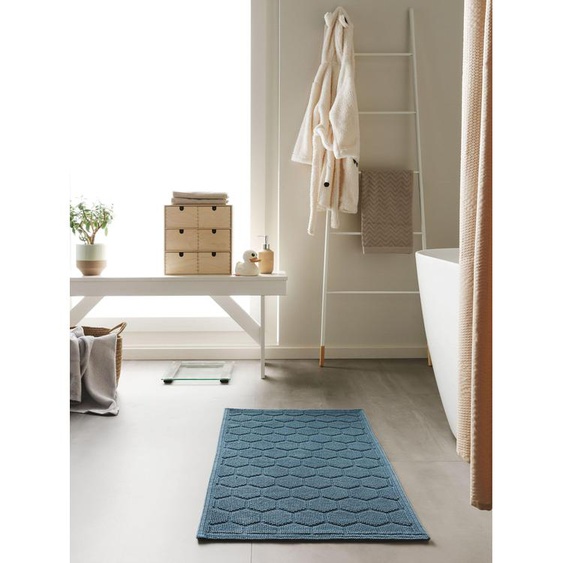 Tapis de Bain Jojo Bleu foncé 50x80 cm - Tapis pour salle de bain