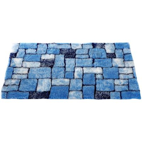 Tapis de bain mosaïque toucher peluche -