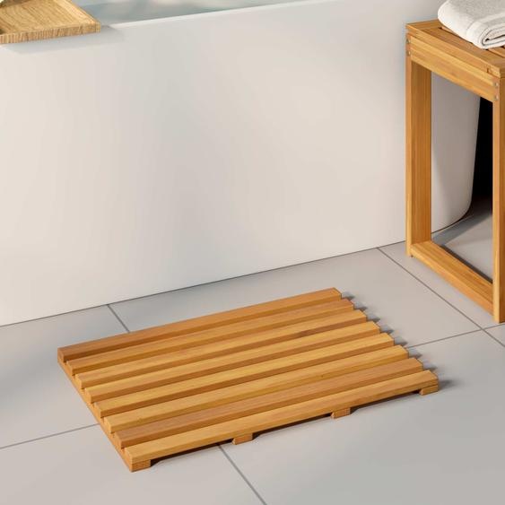 Tapis de bain Uni Marron 100 x 53 cm bois