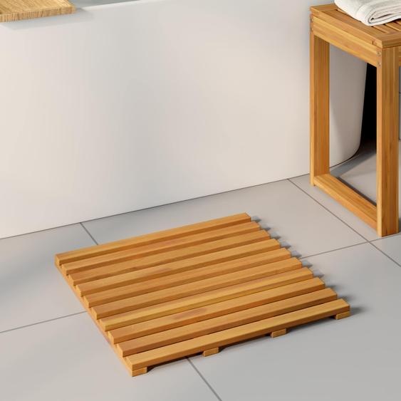 Tapis de bain Uni Marron 100 x 53 cm bois