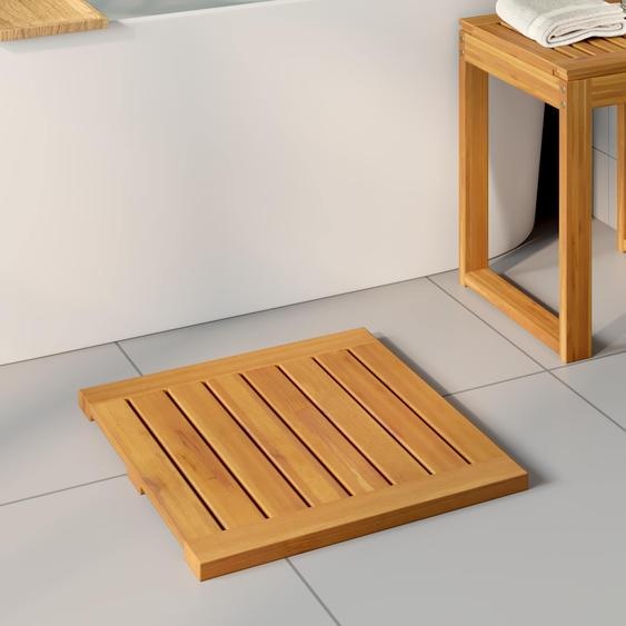 Tapis de bain Uni Marron 50 x 50 cm bois