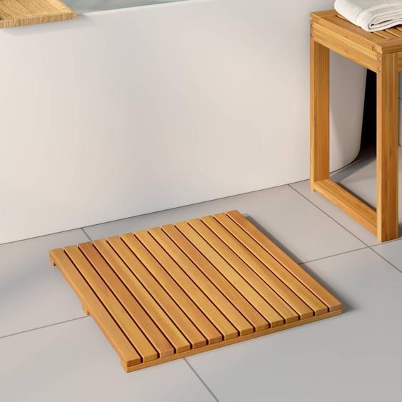 Tapis de bain Uni Marron 50 x 50 cm bois
