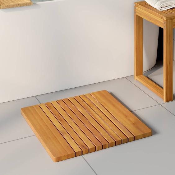 Tapis de bain Uni Marron 59 x 40 cm bois