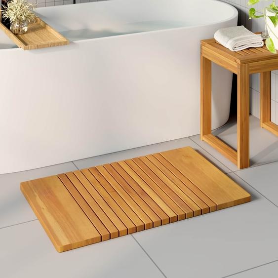 Tapis de bain Uni Marron 59 x 40 cm bois