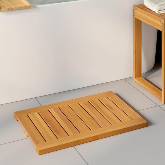 Tapis de bain Uni Marron 60 x 40 cm bois