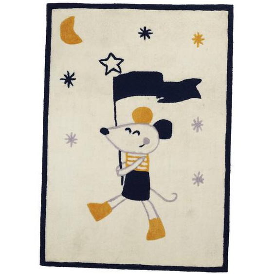 Tapis De Chambre Enfant En Acrylique - Hello Blanc
