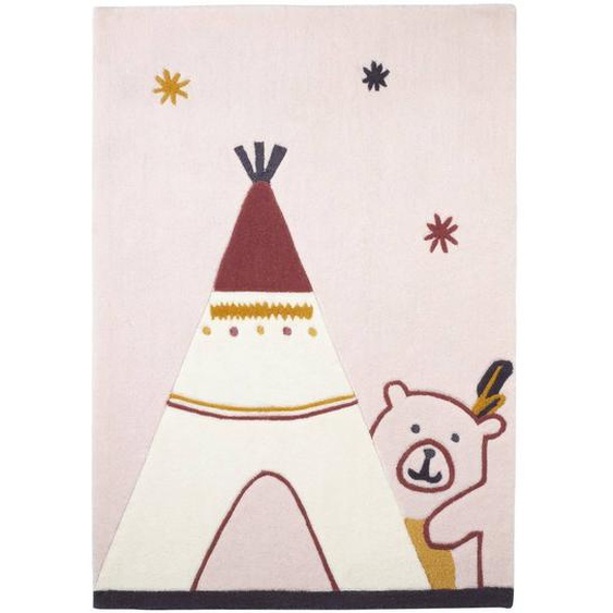 Tapis De Chambre Enfant Tipi En Acrylique - Timouki Beige