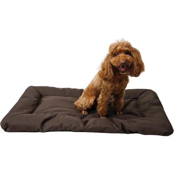 Tapis de couchage pliable pour animaux domestiques, tissu Oxford 600D, imperméable et résistant aux éraflures, design portable, chaud, convient aux chiens de petite et moyenne taille en camping ou en voyage, café