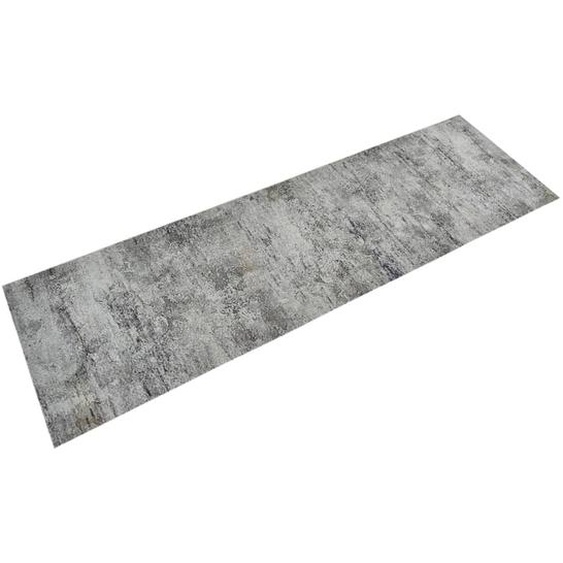 Tapis de cuisine lavable impression béton 60x180 cm velours