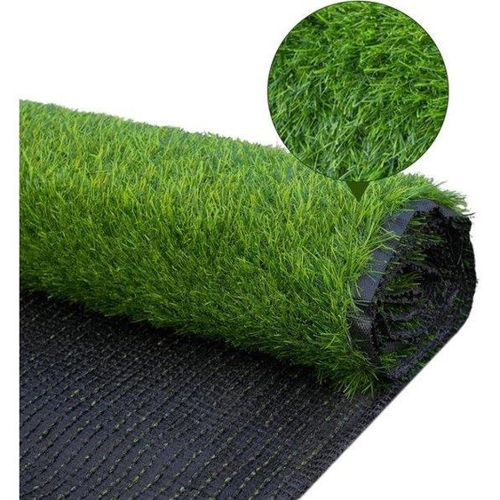 Tapis de gazon pour piscine - Design réaliste - 1 m x 10 m, hauteur 30 mm