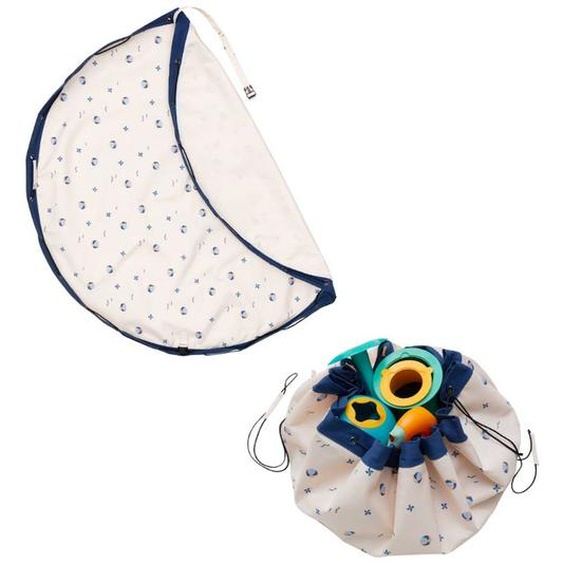 Tapis De Jeu & Sac À Jouets- Outdoor - Ballon Beige & Bleu