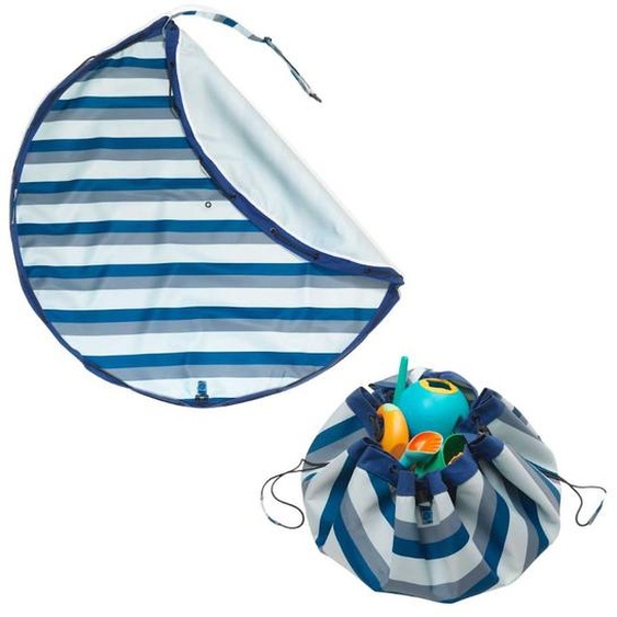 Tapis De Jeu & Sac À Jouets- Outdoor - Blue Green Stripes Bleu & Multicolour