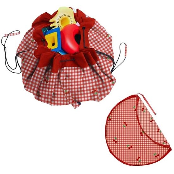 Tapis De Jeu & Sac À Jouets Outdoor - Pic Nic Red & Beige