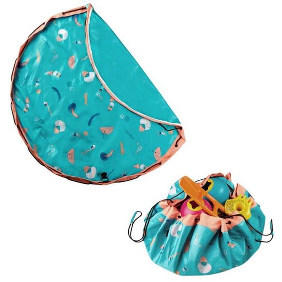 Tapis De Jeu & Sac À Jouets- Outdoor - Play Bleu & Multicolour