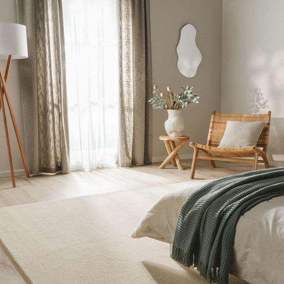 Tapis de laine Bent Crème 70x140 cm - Tapis nature