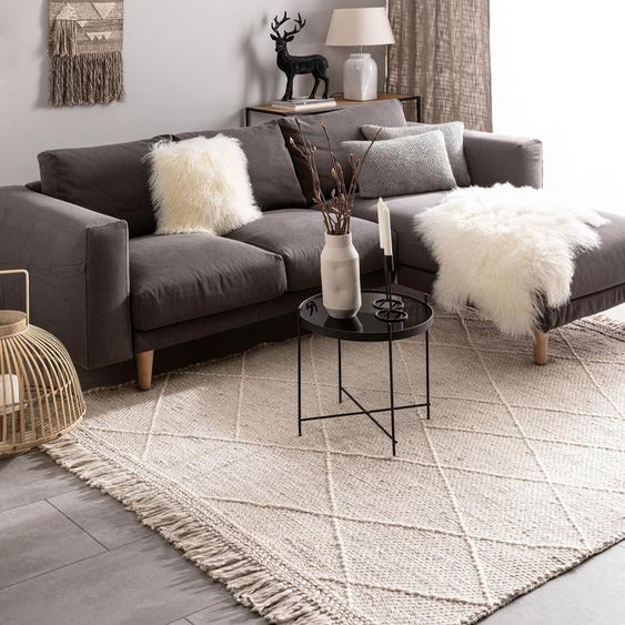 Tapis de laine Daphne Beige 80x150 cm - Tapis nature