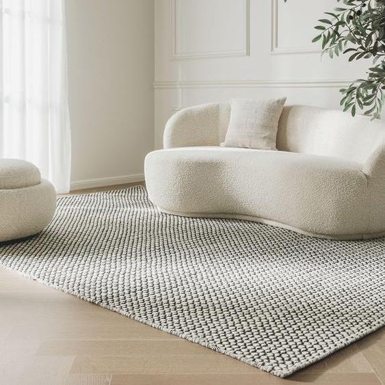 Tapis de laine Hector Beige/Noir 120x170 cm - Tapis nature