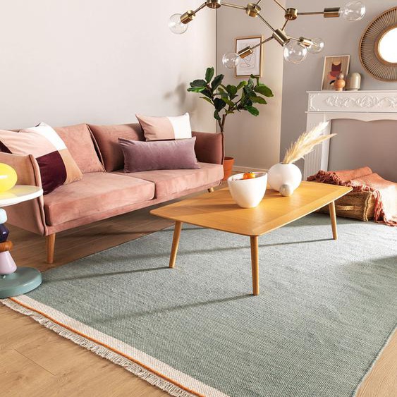 Tapis de laine Karla Menthe 80x120 cm - Tapis nature
