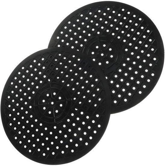 Tapis de lavabo en caoutchouc, 2 pièces, antidérapant, multifonctionnel, noir, cuisine