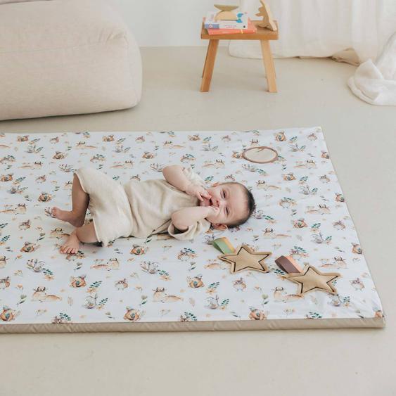 Tapis De Motricité Enrollagateo Motifs Danimaux De La Forêt