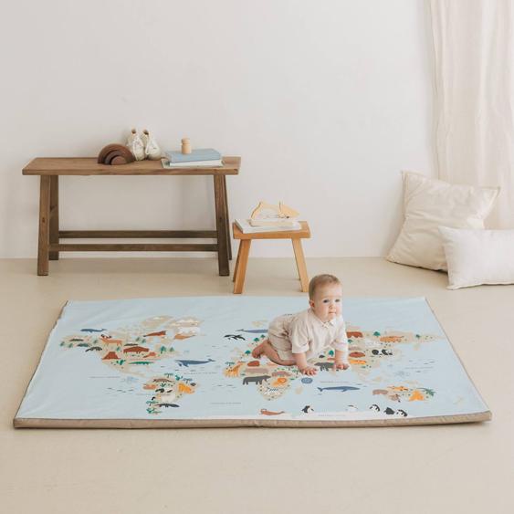 Tapis De Motricité Enrollagateo Motifs De La Carte Du Monde