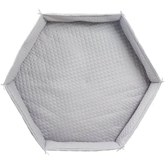 Tapis De Parc Bébé Hexagonal Roba Style - Rembourrage Latéral Sécurisé Gris Argenté
